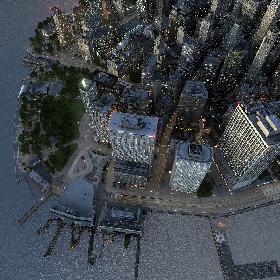 3D Manhattan Lower Tip Night Low Poly model